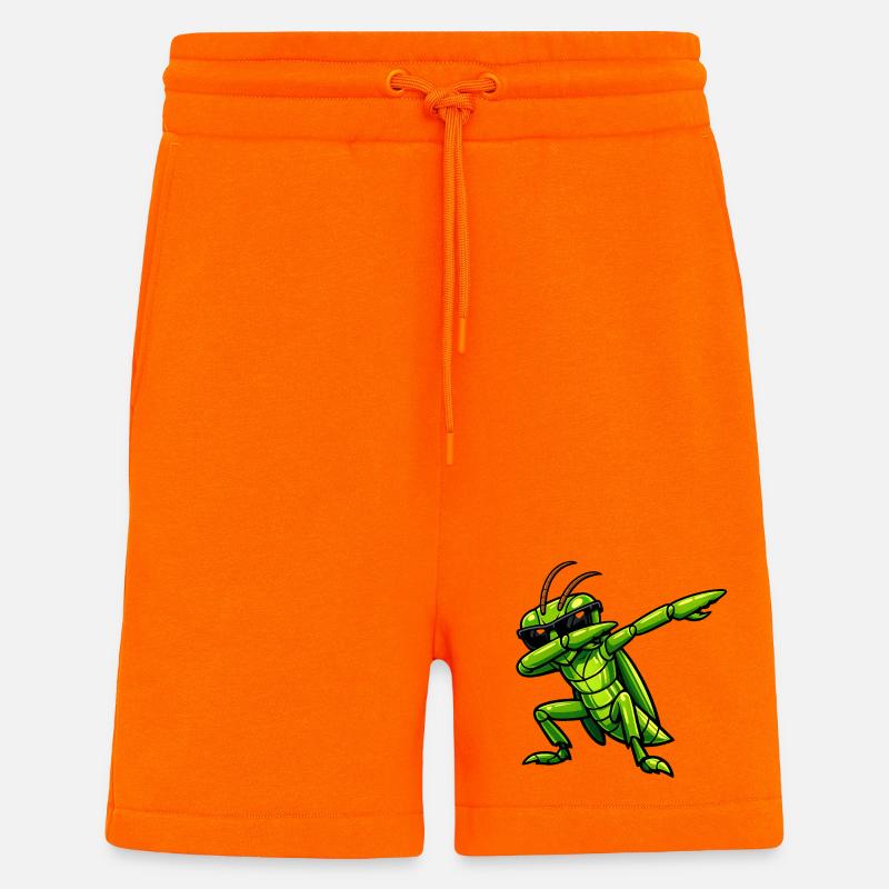 Dabbing Grasshopper - Shorts - made by SPREAD - SUNSET ORANGE