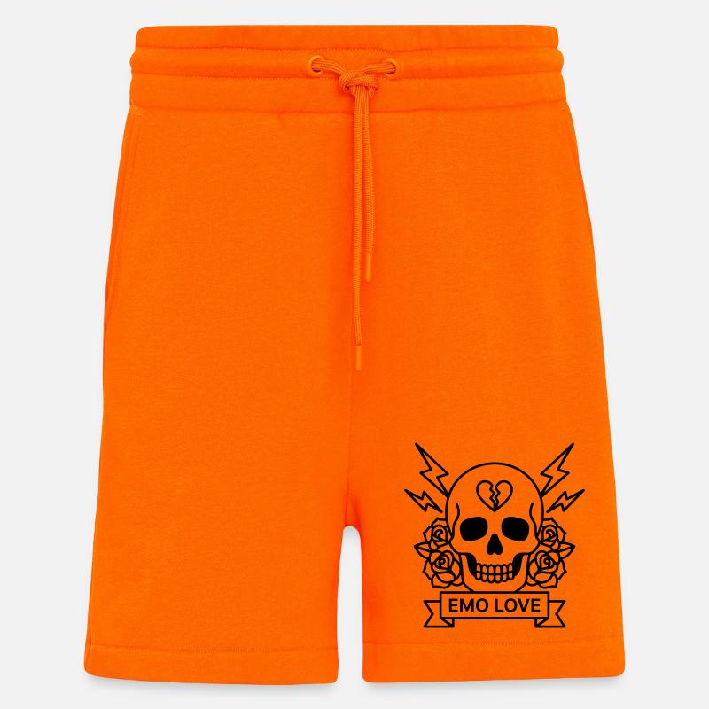 L’emo - Short bio décontracté fabriqué en UE - SUNSET ORANGE