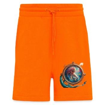 Poisson signe astrologique - Short bio décontracté fabriqué en UE - SUNSET ORANGE - Devant