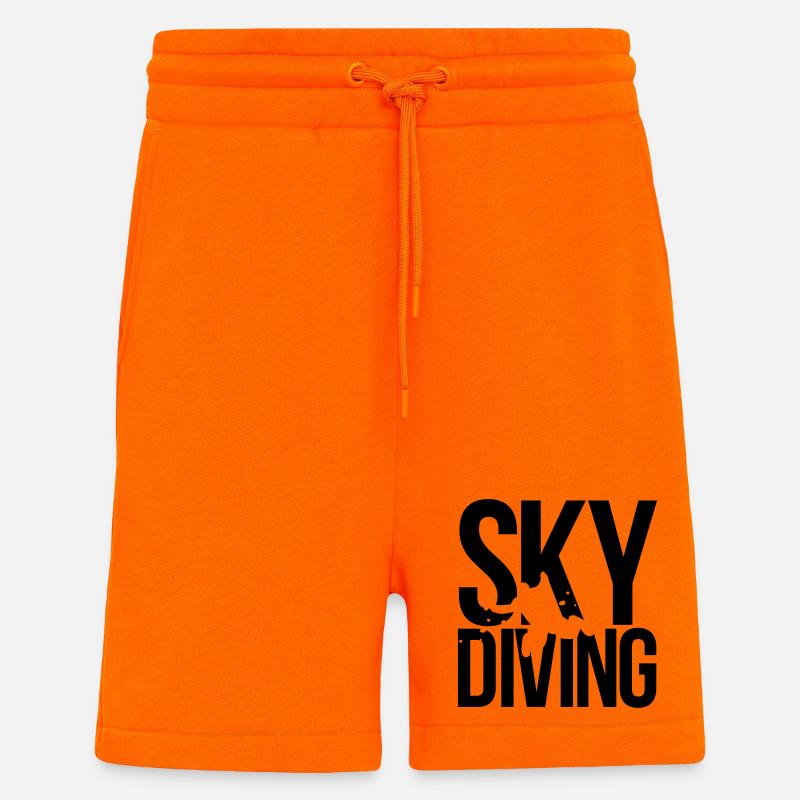 Parachutisme parachutisme - Short bio décontracté fabriqué en UE - SUNSET ORANGE