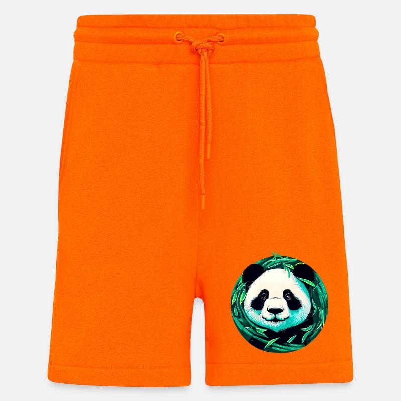 Panda - Short bio décontracté fabriqué en UE - SUNSET ORANGE