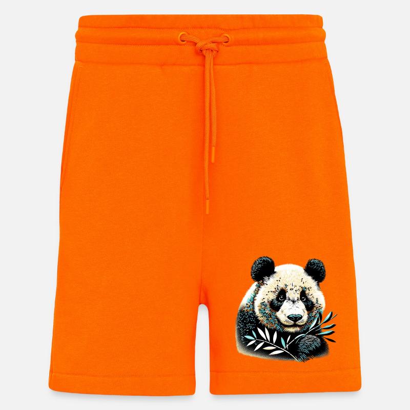 Panda - Short bio décontracté fabriqué en UE - SUNSET ORANGE