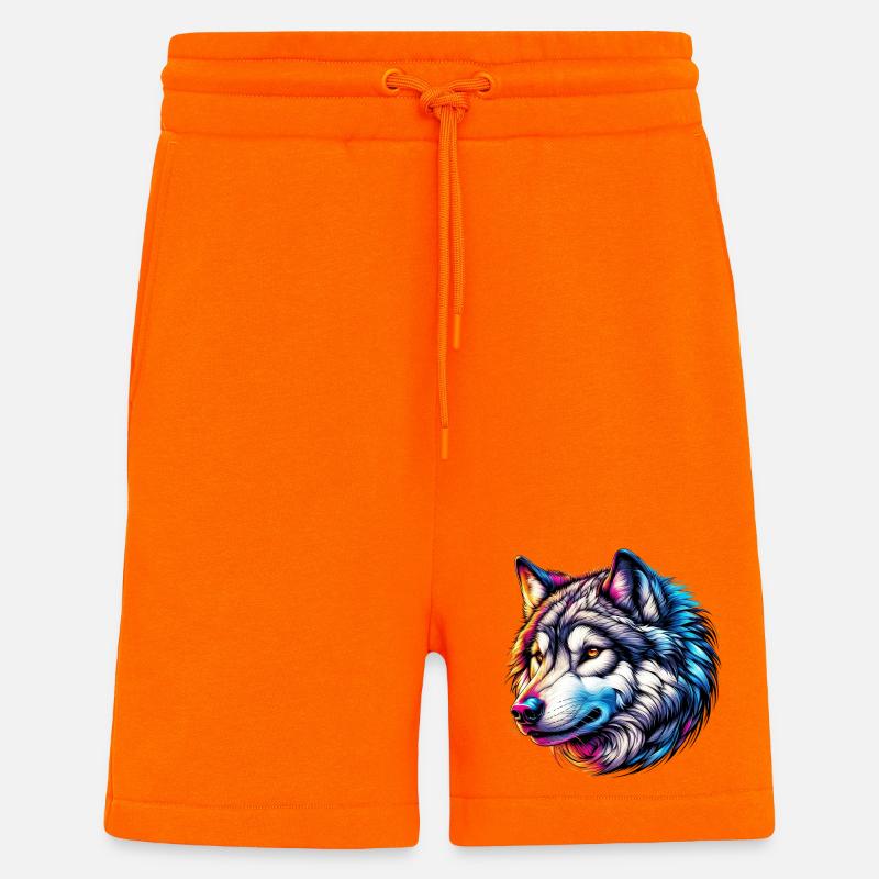 Loup - Short bio décontracté fabriqué en UE - SUNSET ORANGE