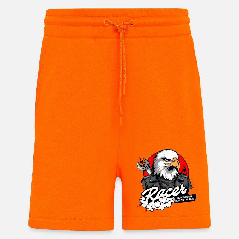 BIKER EAGLE - Short bio décontracté fabriqué en UE - SUNSET ORANGE