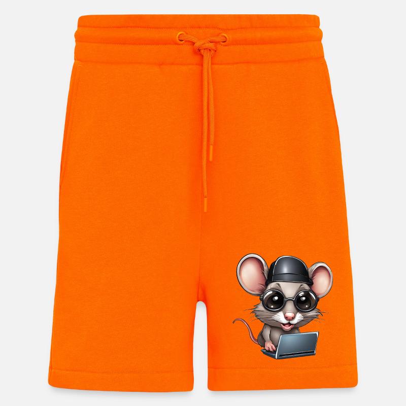 Computer, Informatikfreak, Informatiker - Shorts - made by SPREAD - SUNSET ORANGE