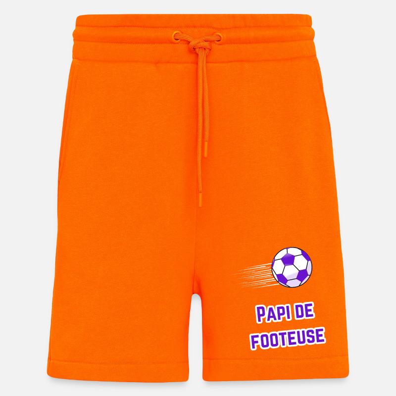 Tee-Shirt Papi Supporter footeuse - Short bio décontracté fabriqué en UE - SUNSET ORANGE