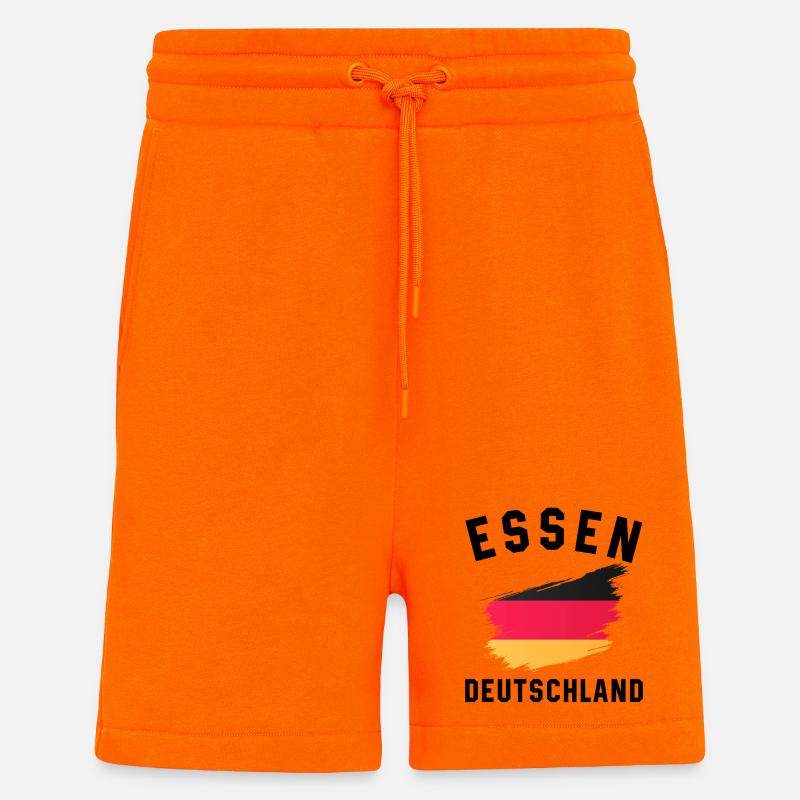 Dynamisches Aquarelldesign der Deutschen Flagge - Shorts - made by SPREAD - SUNSET ORANGE