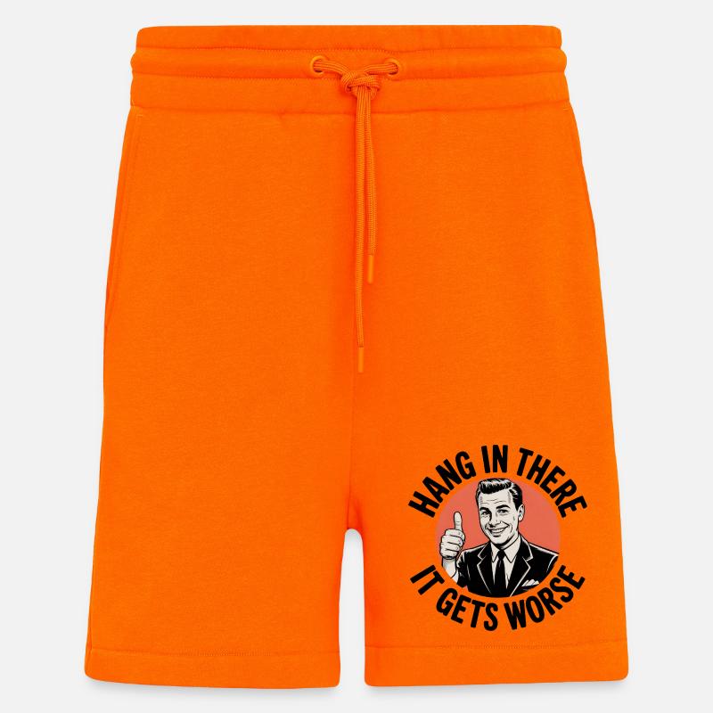 Bleib dran, es wird schlimmer - Shorts - made by SPREAD - SUNSET ORANGE