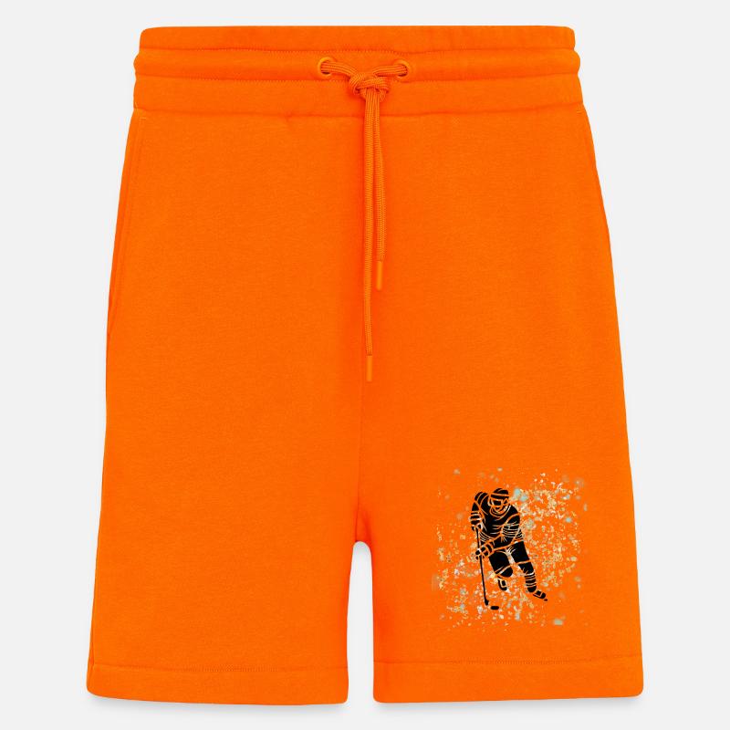Goldenes Blaues Eishockey - Shorts - made by SPREAD - SUNSET ORANGE