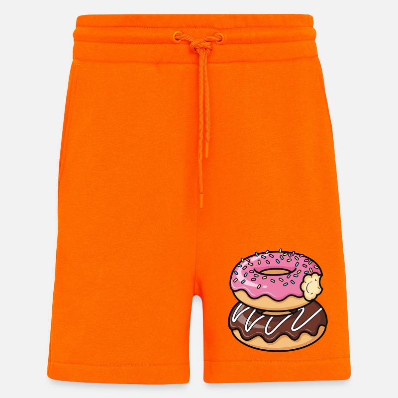 Sweet Stack Donuts Pop Art - Shorts - made by SPREAD - SUNSET ORANGE