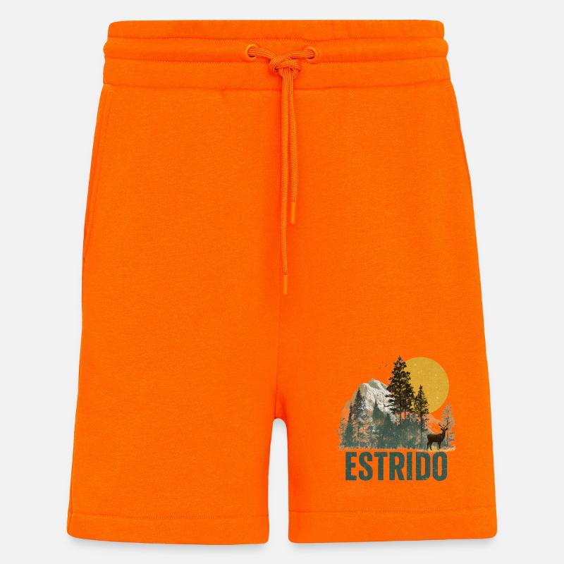 Famille Estrido Basic - Short bio décontracté fabriqué en UE - SUNSET ORANGE