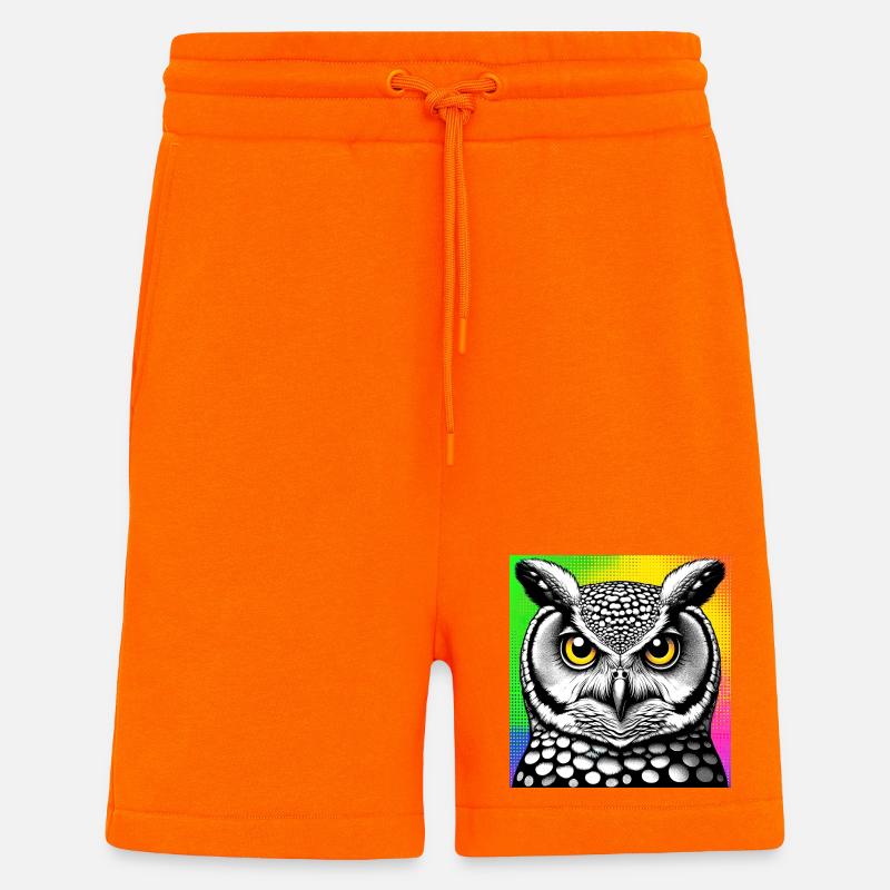hibou - Short bio décontracté fabriqué en UE - SUNSET ORANGE