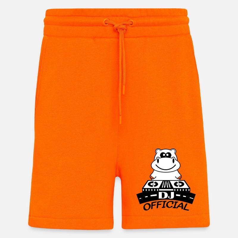 hippo_dj_design2 - Short bio décontracté fabriqué en UE - SUNSET ORANGE