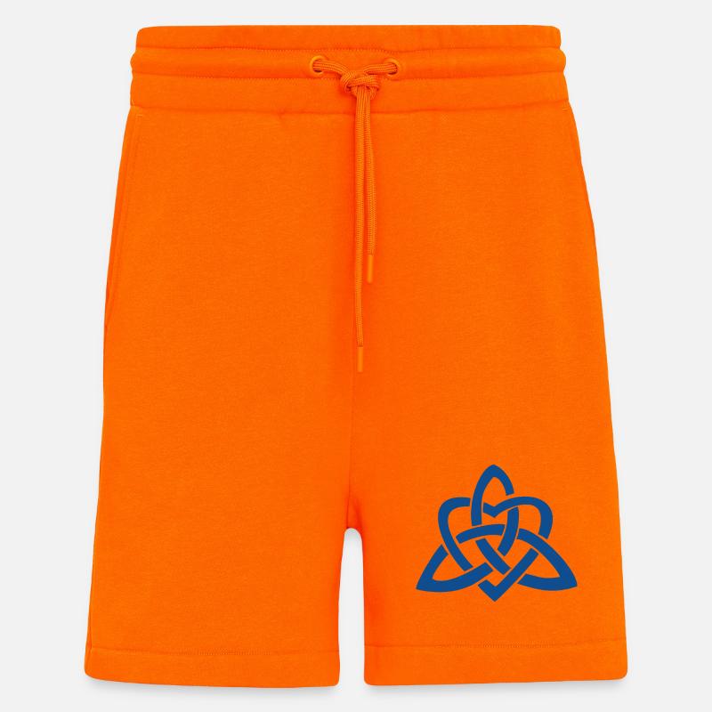 Blue Celtic Knot Heart - Shorts - made by SPREAD - SUNSET ORANGE