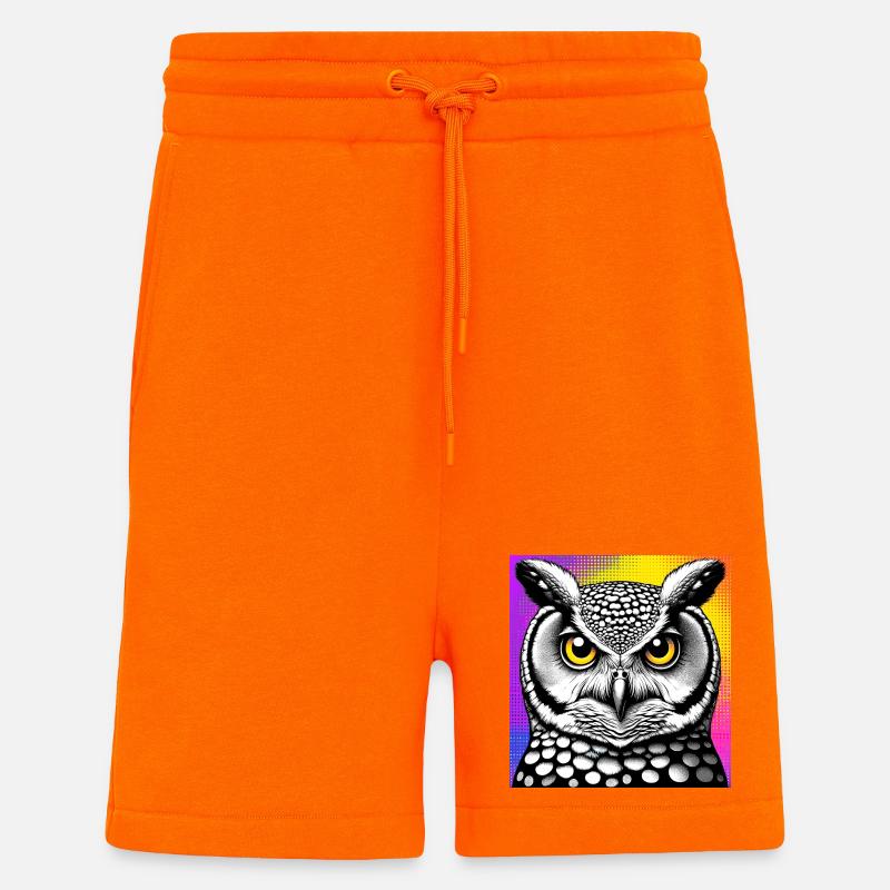 owl - Shorts - made by SPREAD - SUNSET ORANGE