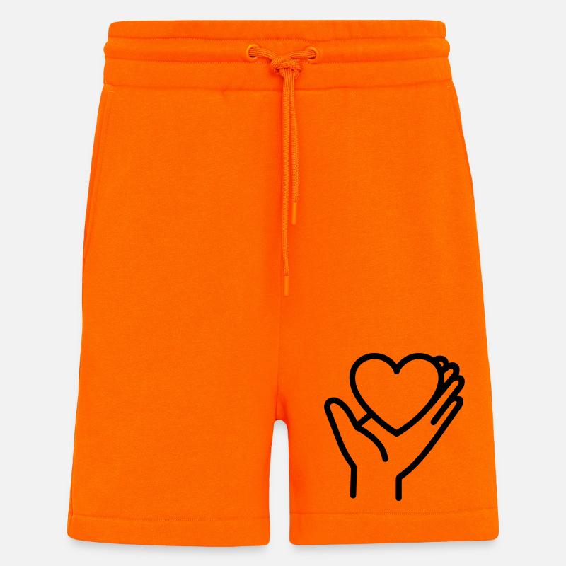 Hand Herz - Shorts - made by SPREAD - SUNSET ORANGE