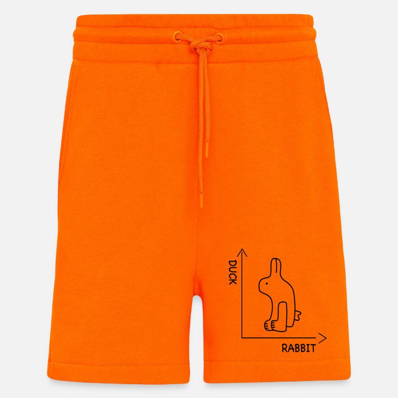 optical illusion - Shorts - made by SPREAD - SUNSET ORANGE