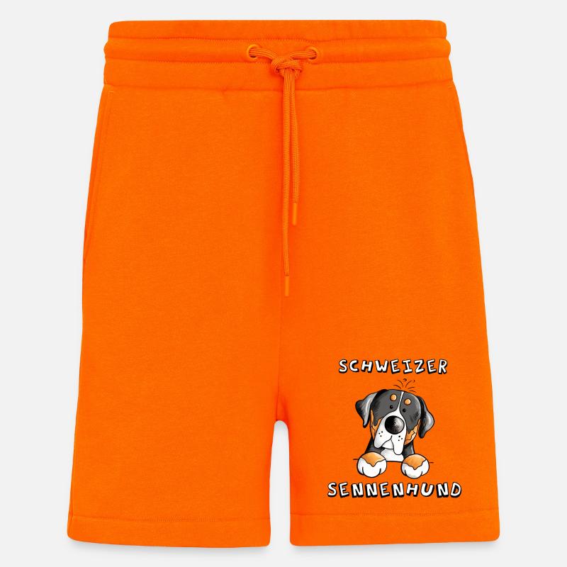 Großer Schweizer Sennenhund - Shorts - made by SPREAD - SUNSET ORANGE