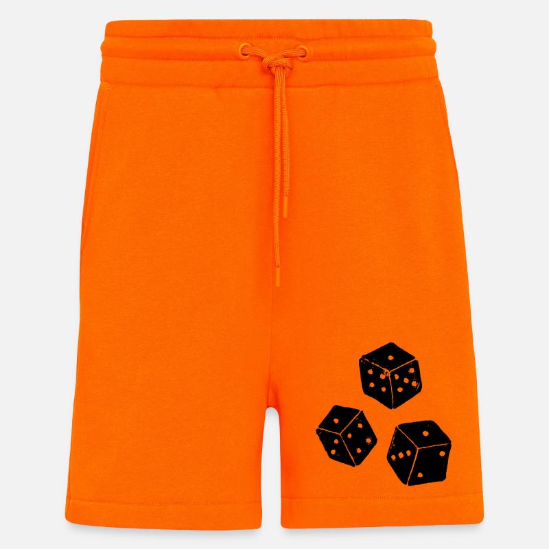 | de Chicago | Jeu de dés Chigg - Short bio décontracté fabriqué en UE - SUNSET ORANGE
