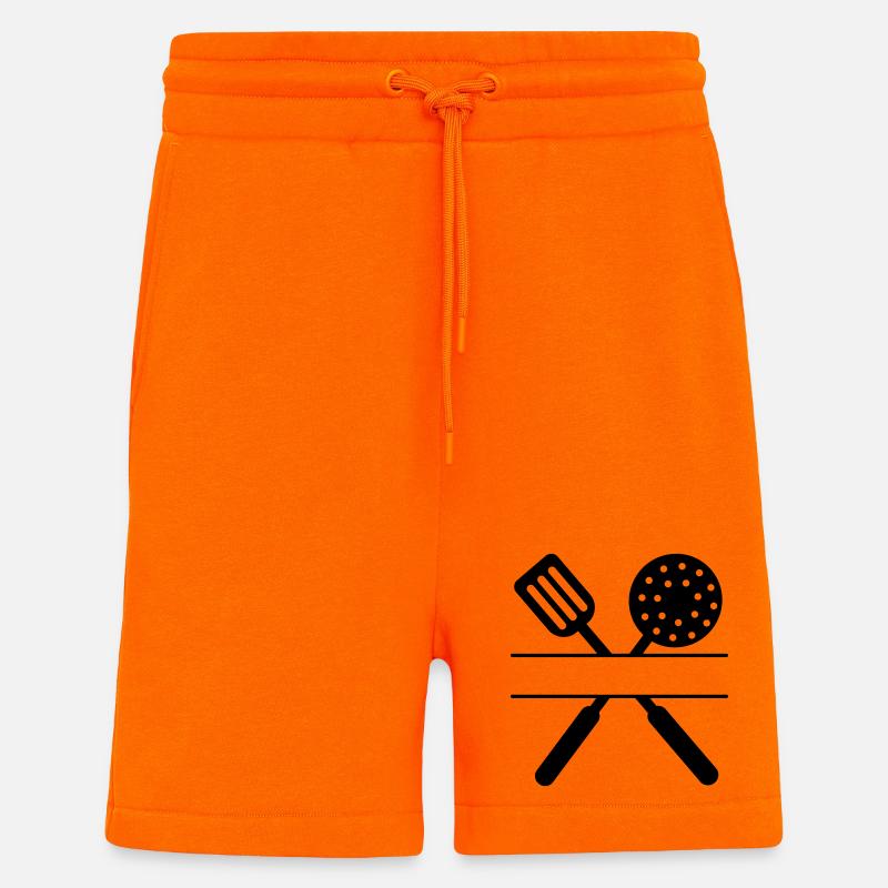 Outils de cuisson croisés - Short bio décontracté fabriqué en UE - SUNSET ORANGE