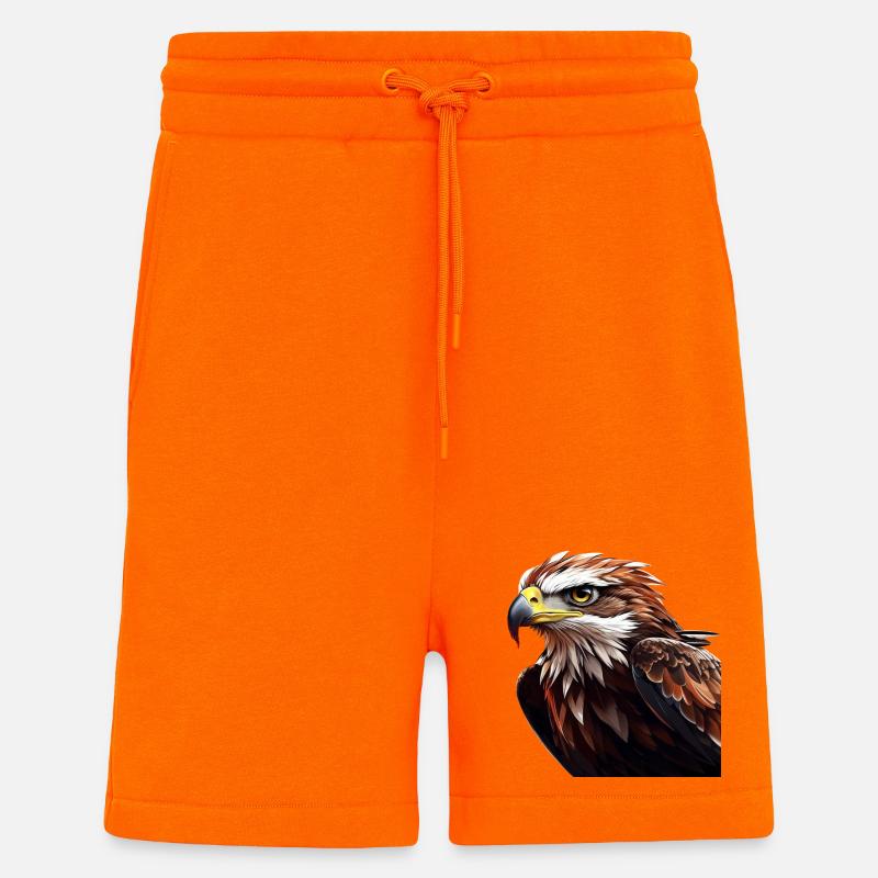 Powerful Eagle Head - Shorts - made by SPREAD - SUNSET ORANGE