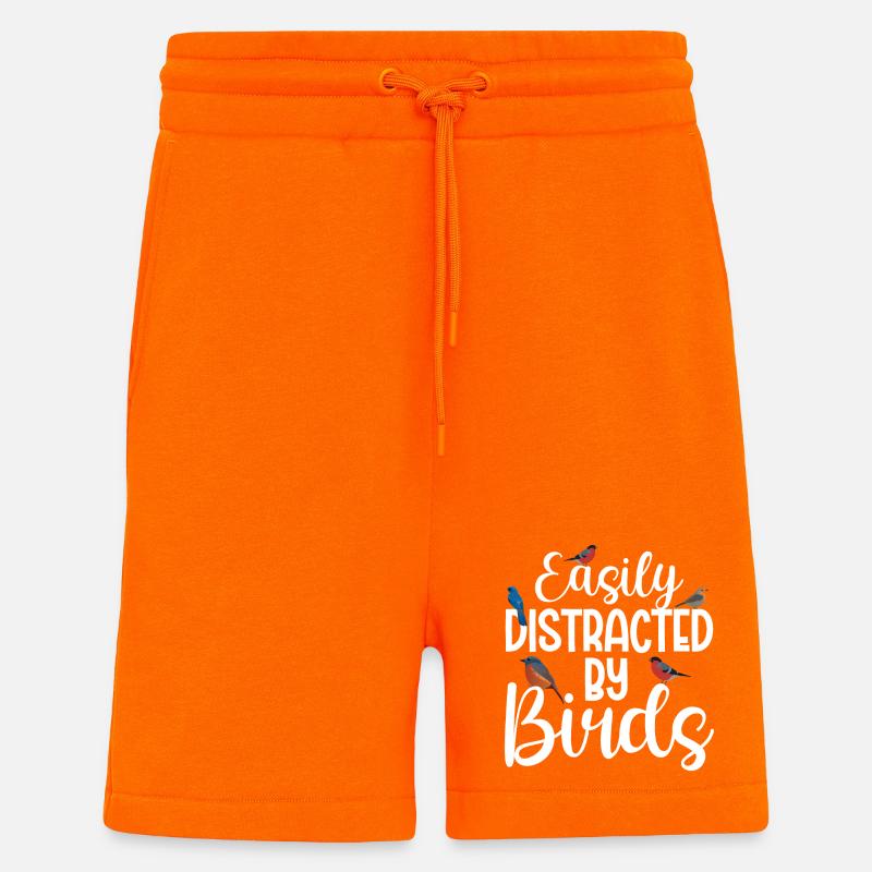 Easily Distracted by Birds - Shorts - made by SPREAD - SUNSET ORANGE