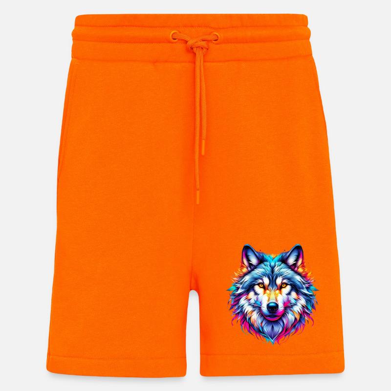 Loup - Short bio décontracté fabriqué en UE - SUNSET ORANGE