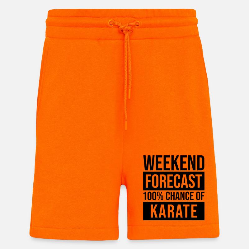 karate - Organic relaxed shorts made in EU - SUNSET ORANGE