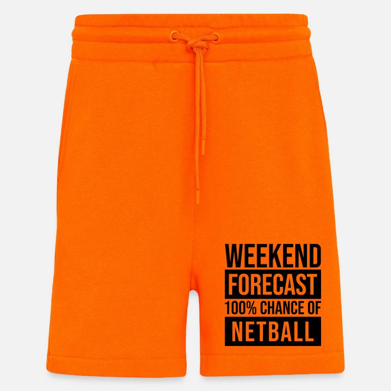 Netball - Short bio décontracté fabriqué en UE - SUNSET ORANGE
