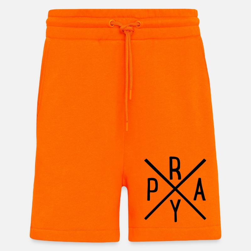 prier - Short bio décontracté fabriqué en UE - SUNSET ORANGE