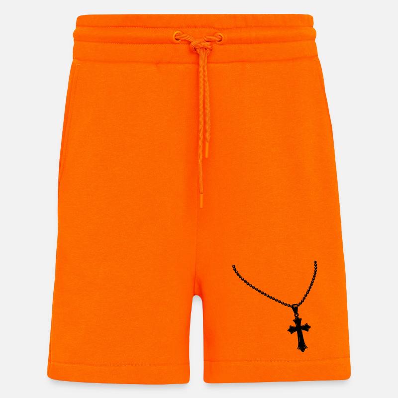 Kette mit Kreuz - Shorts - made by SPREAD - SUNSET ORANGE