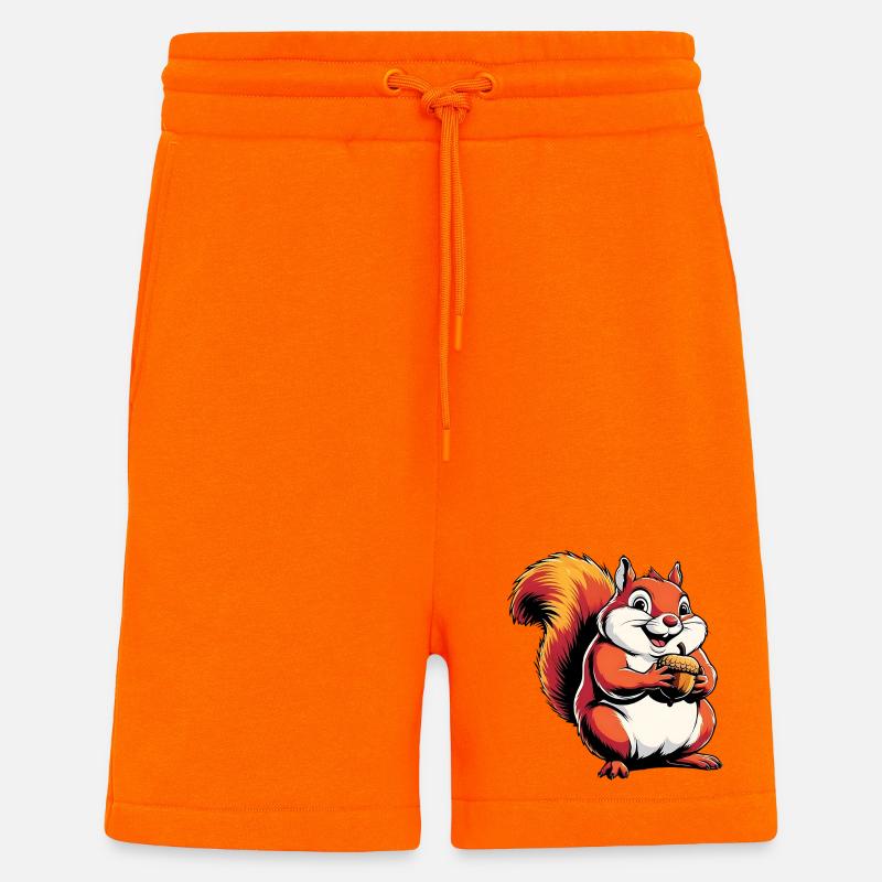 Witziger Eichhörnchen CartoonMit Eichel - Shorts - made by SPREAD - SUNSET ORANGE