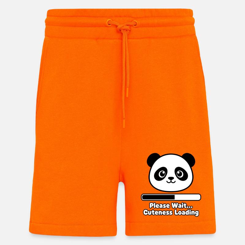 Panda Loading Screen Soft Toy - Shorts - made by SPREAD - SUNSET ORANGE