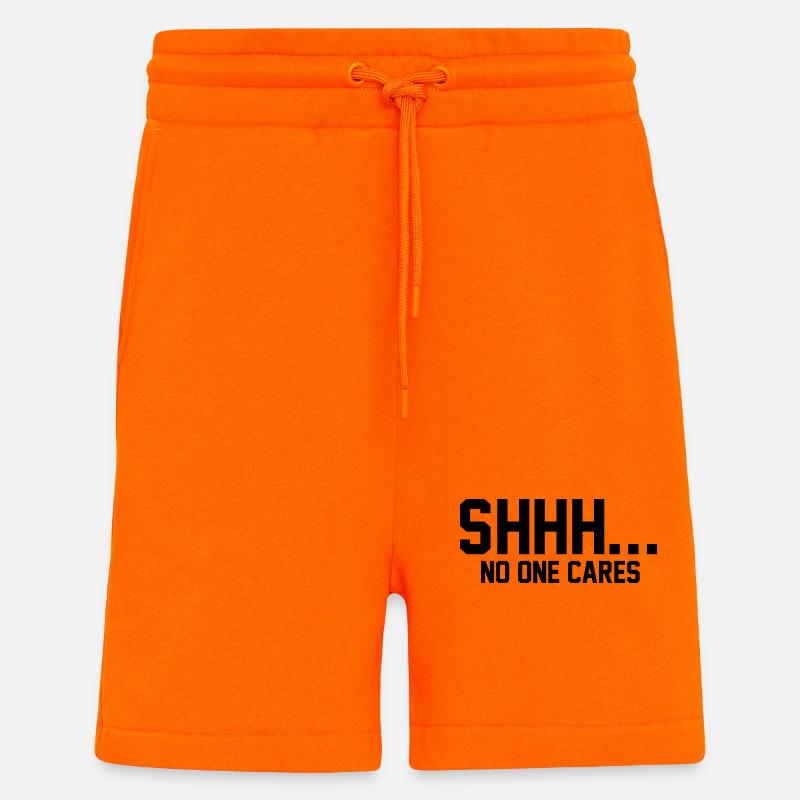 CHUT... Personne ne s’en soucie - Short bio décontracté fabriqué en UE - SUNSET ORANGE