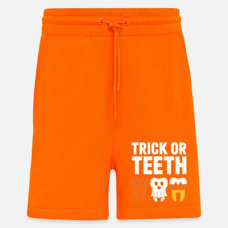Trick oder Teeth: Halloween Teeth Trio - Shorts - made by SPREAD - SUNSET ORANGE
