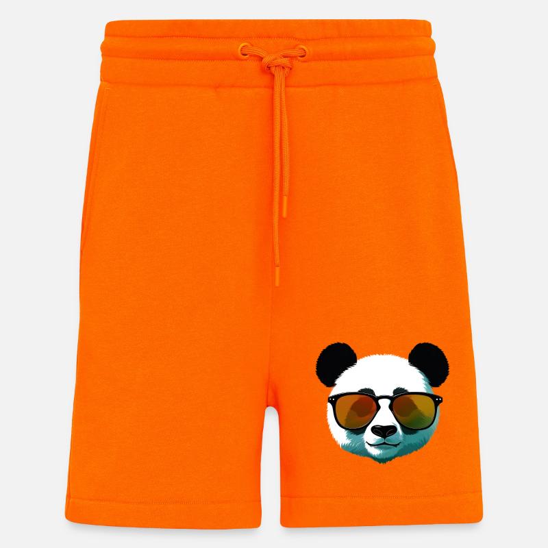 Panda with Sunglasses Gradient - Shorts - made by SPREAD - SUNSET ORANGE