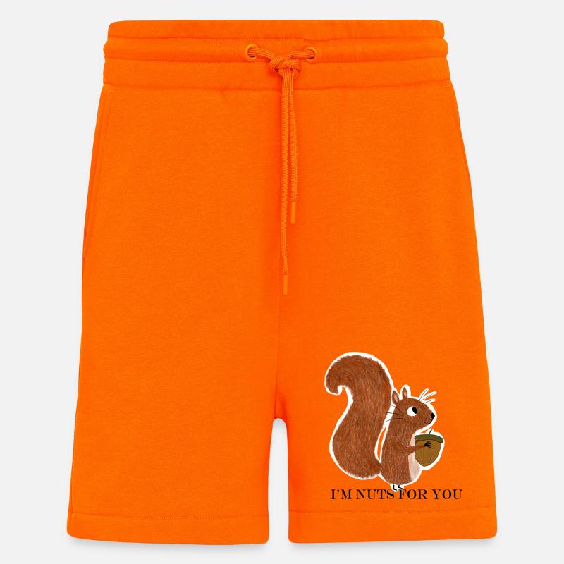 Eichhörnchen mit Eichel - Shorts - made by SPREAD - SUNSET ORANGE