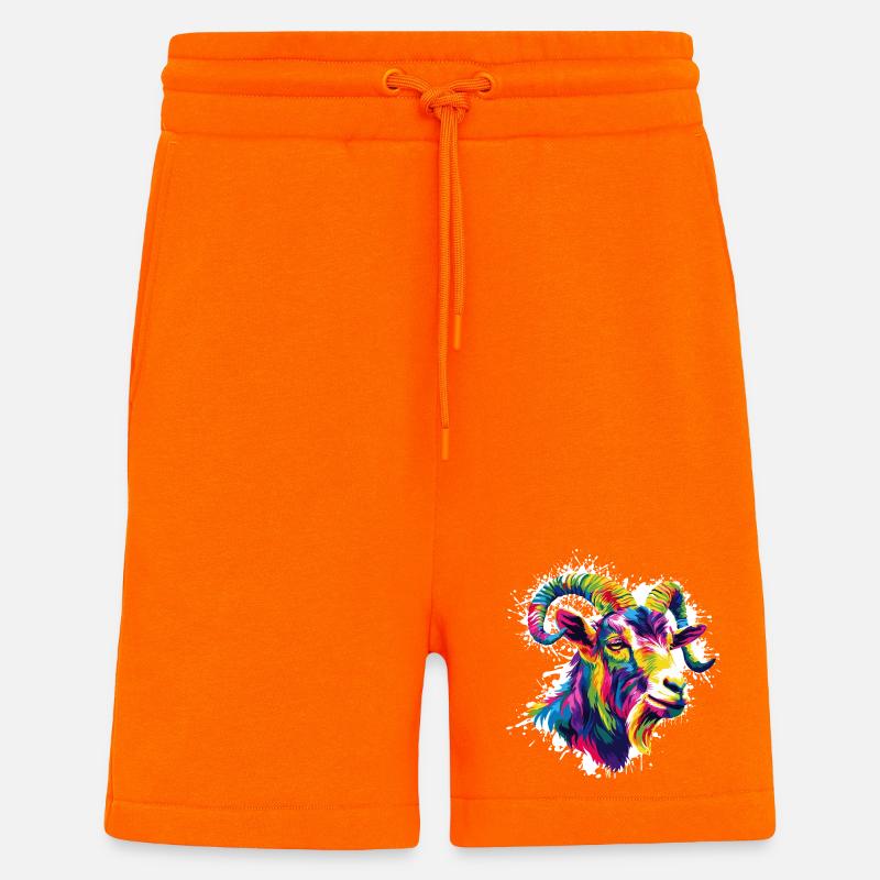 Bunter Widder Kopf  - Shorts - made by SPREAD - SUNSET ORANGE