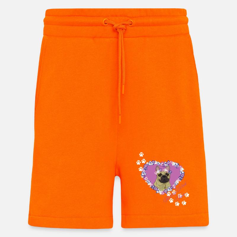 Ruhende B!tch Face Frenchie - Shorts - made by SPREAD - SUNSET ORANGE