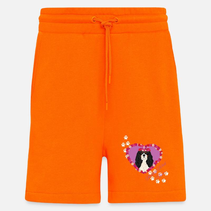Resting B!tch Face Cavalier King - Shorts - made by SPREAD - SUNSET ORANGE