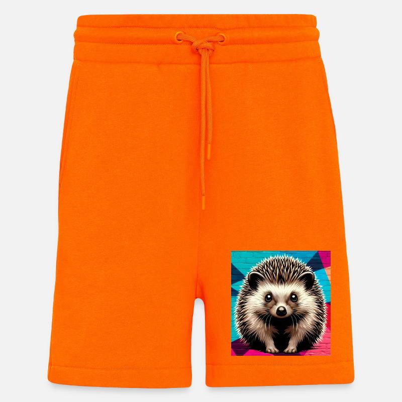 hérisson - Short bio décontracté fabriqué en UE - SUNSET ORANGE