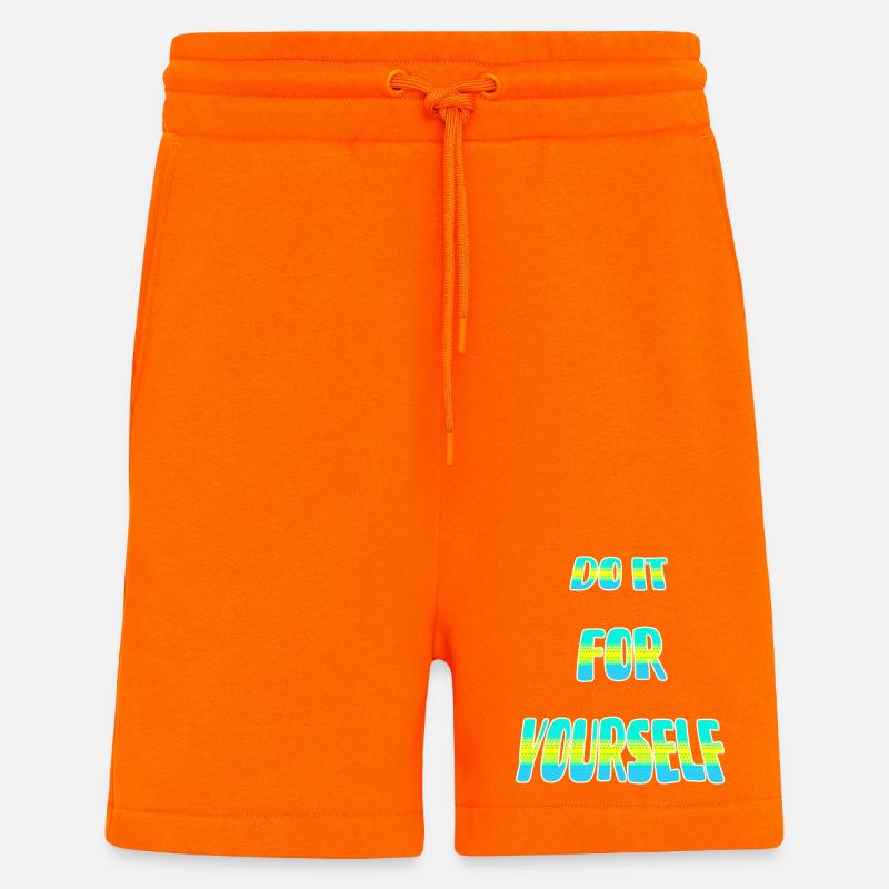 Fais-le point. - Short bio décontracté fabriqué en UE - SUNSET ORANGE