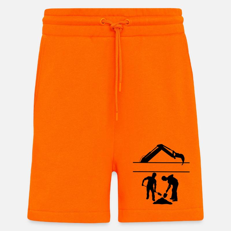 Groundworkers Custom – Digging Team - Shorts - made by SPREAD - SUNSET ORANGE