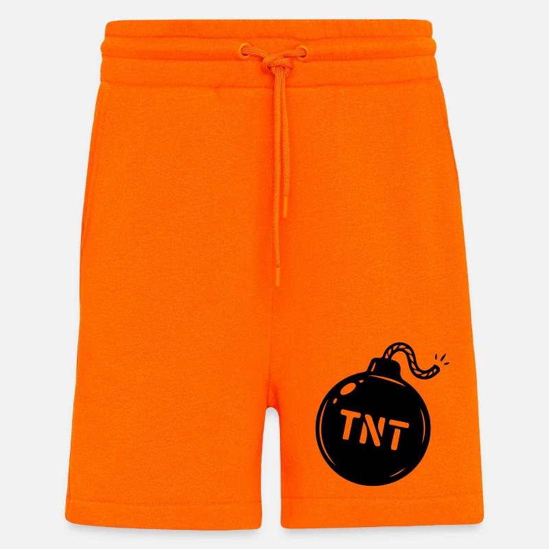 Bomb TNT Symbol - Shorts - made by SPREAD - SUNSET ORANGE