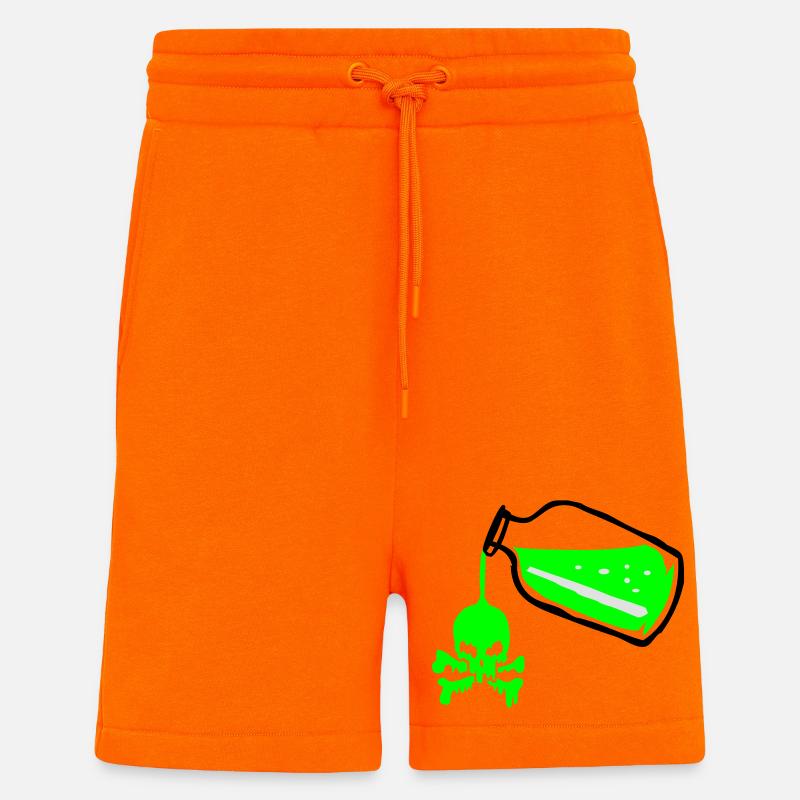 Gift Flasche mit Totenkopf - Shorts - made by SPREAD - SUNSET ORANGE