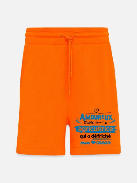 Amoureux d'une agricultrice - Short bio décontracté fabriqué en UE - SUNSET ORANGE
