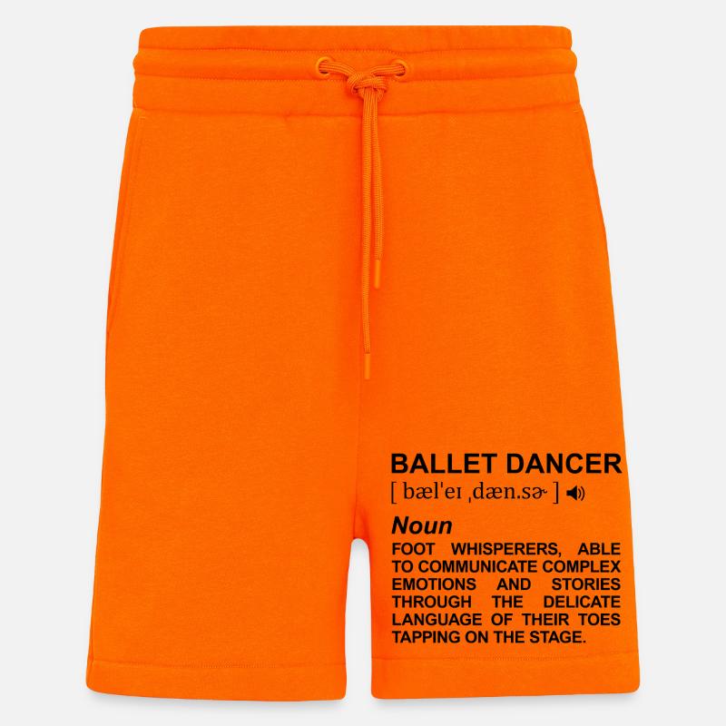 Signification de la danseuse de ballet - Short bio décontracté fabriqué en UE - SUNSET ORANGE