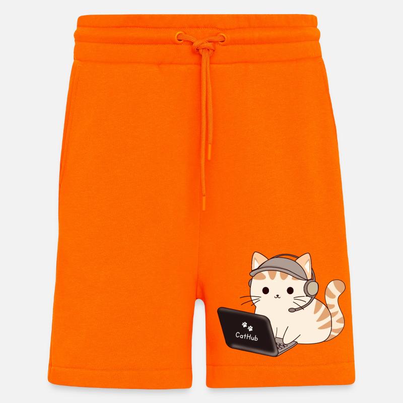 CatHub Katzenstreamer-Charme - Shorts - made by SPREAD - SUNSET ORANGE