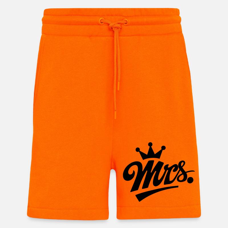 Mrs. & Krone, customizable - Shorts - made by SPREAD - SUNSET ORANGE