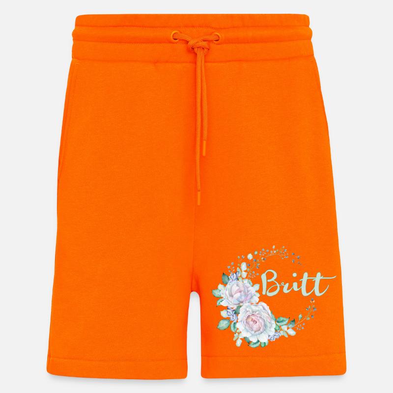 Pour Britt - Short bio décontracté fabriqué en UE - SUNSET ORANGE